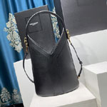 YSL Y Top-Handle Bucket In Leather in Black 840891 AAEZC 1000