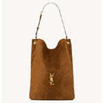 YSL Niki Supple Bucket In Suede in Brown 844346 1U807 2916