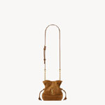 YSL Jamie Mini Shoulder Pouch In Suede In Brown 859174 1U8P7 2916
