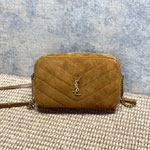 YSL Loulou Camera Bag In Matelasse Suede 869468 AAEY6 2916