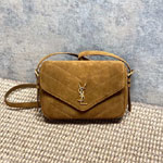 YSL Loulou Toy Crossbody In Matelasse Suede 873156 AAEY6 2916
