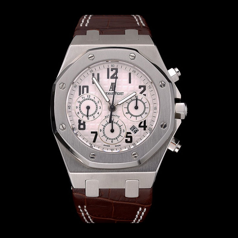 Swiss Audemars Piguet Royal Oak Chronograph White Dial Stainless Steel AP5555