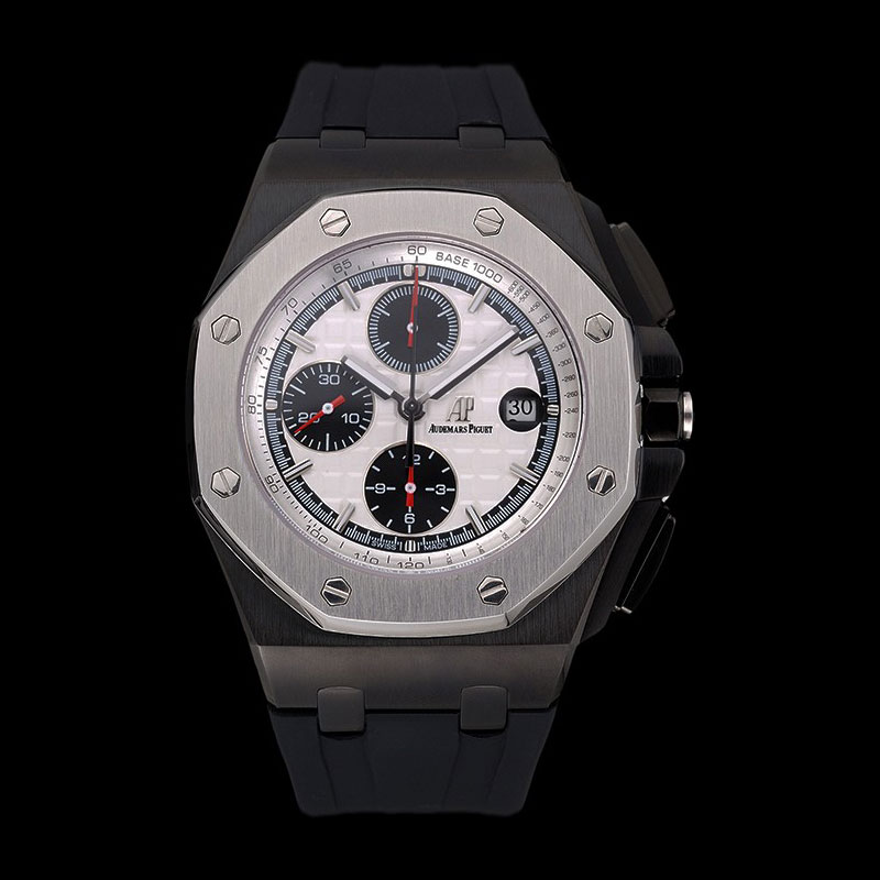 Swiss Audemars Piguet Royal Oak Offshore Chronograph White Dial Black AP5559