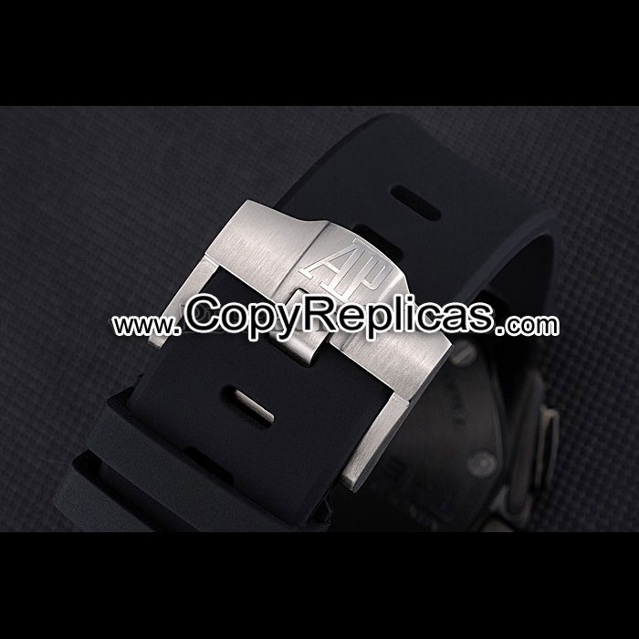 Swiss Audemars Piguet Royal Oak Offshore Chronograph White Dial Black AP5559 - Photo-4