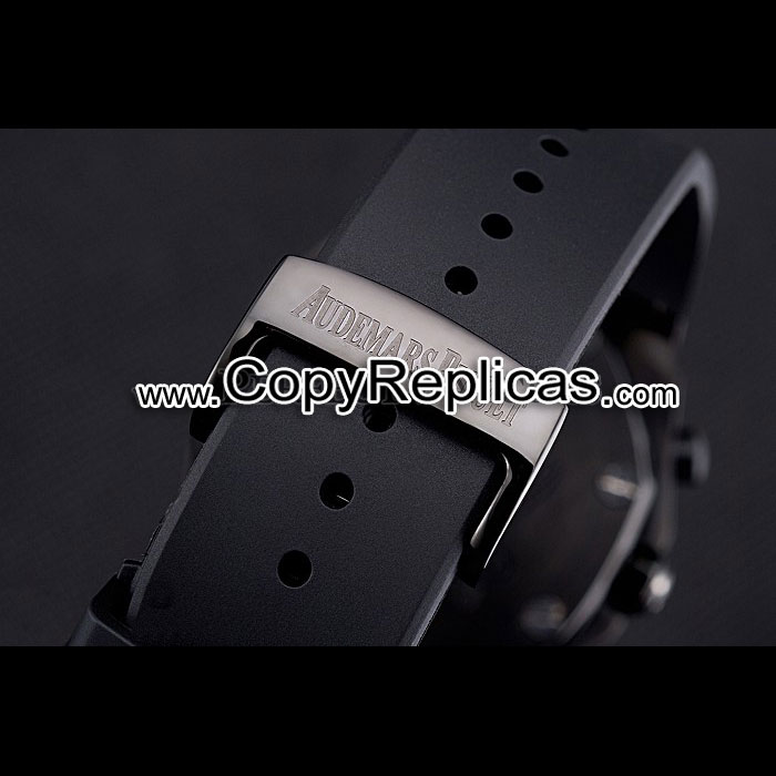 Swiss Audemars Piguet Royal Oak Offshore White And Blue Dial Black AP5570 - Photo-4