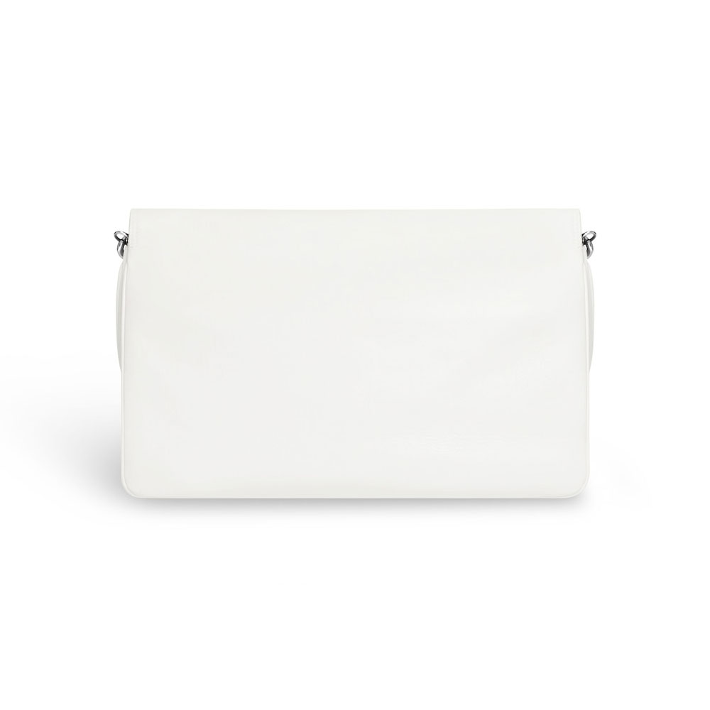 Balenciaga Bb Soft Large Flap Bag in Optic White 748488 2AAIY 9001 - Photo-2