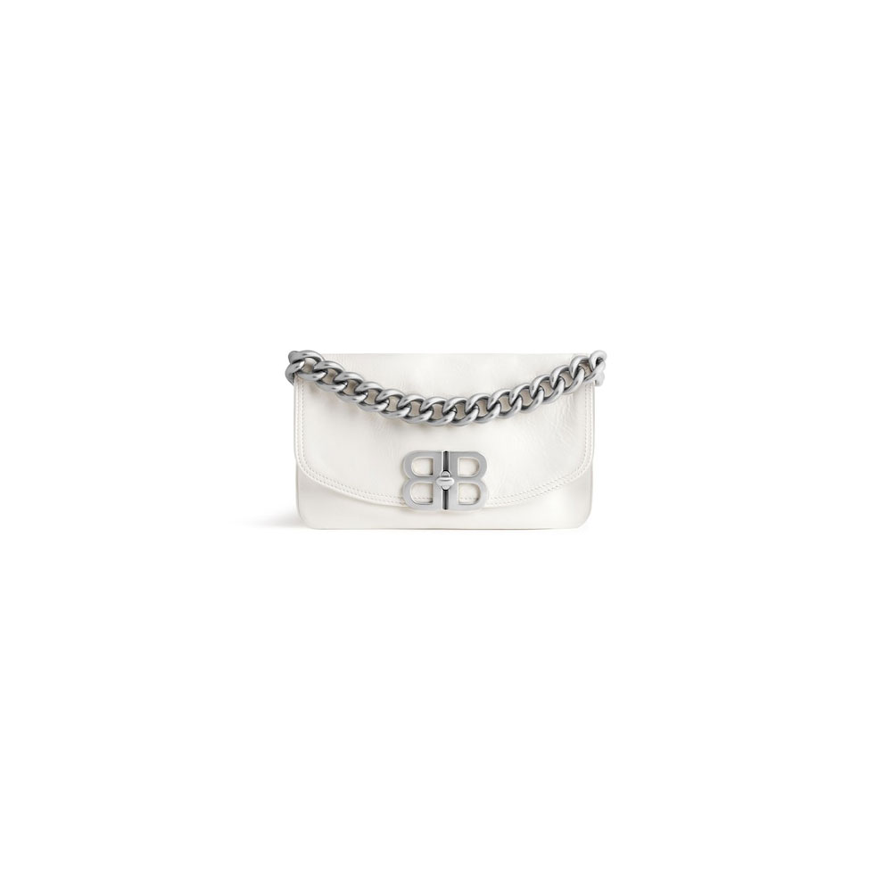 Balenciaga Bb Soft Small Flap Bag in Optic White 748598 2AAIY 9001