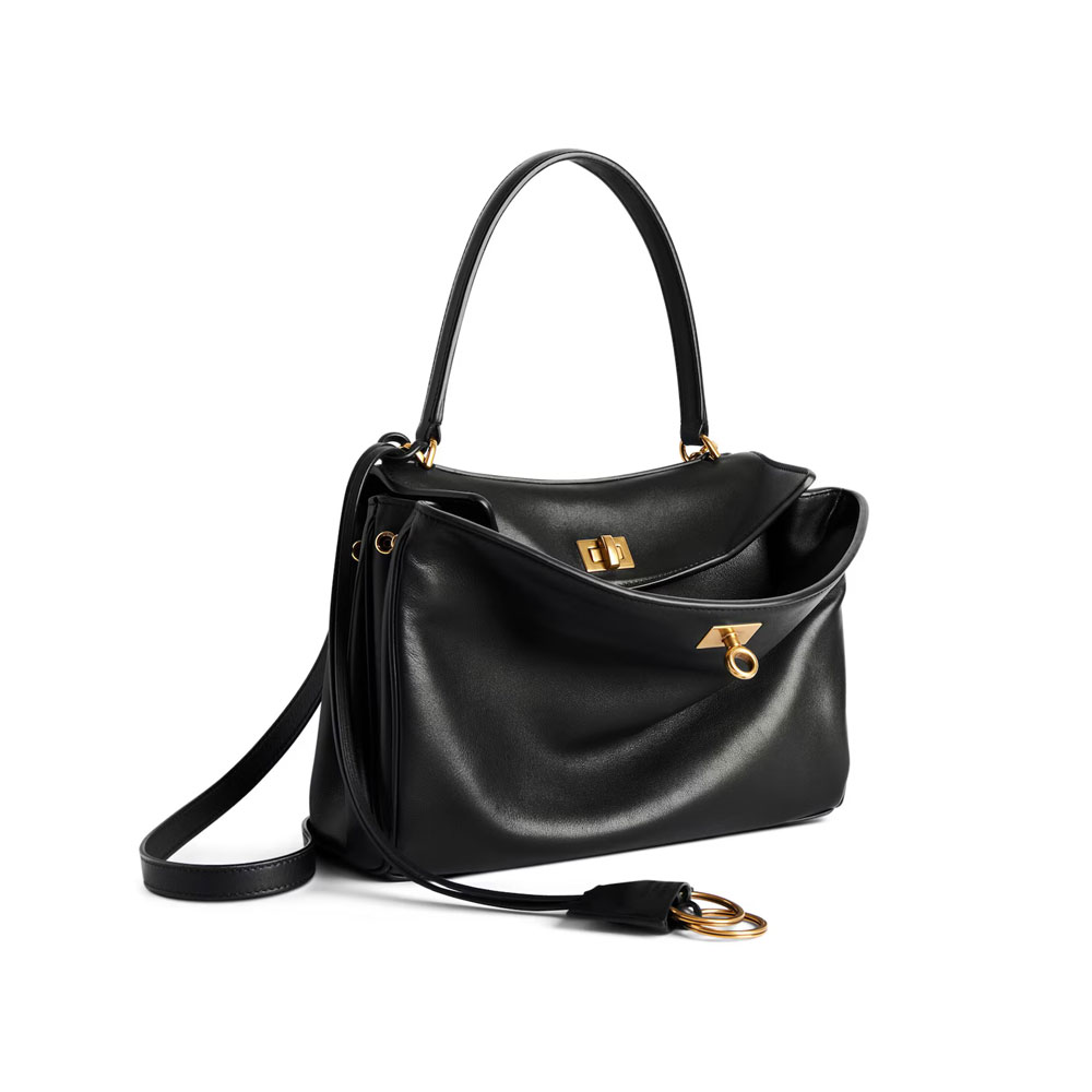 Balenciaga Rodeo Small Bag in black smooth calfskin 789779 2AA4V 1000 - Photo-2