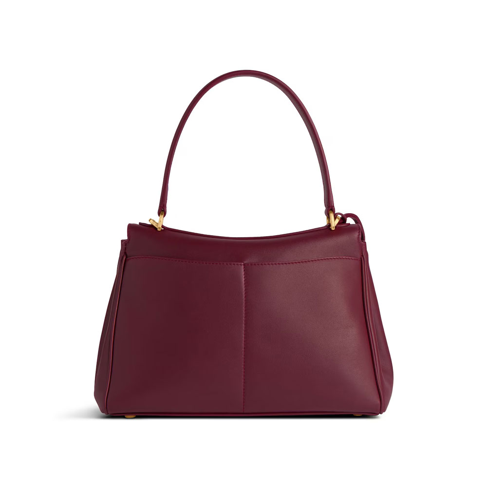 Balenciaga Rodeo Small Bag in burgundy smooth calfskin 789779 2AA4V 6034 - Photo-3