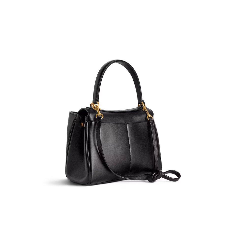 Balenciaga Rodeo Mini Bag in black smooth calfskin 795456 2AA4V 1000 - Photo-3