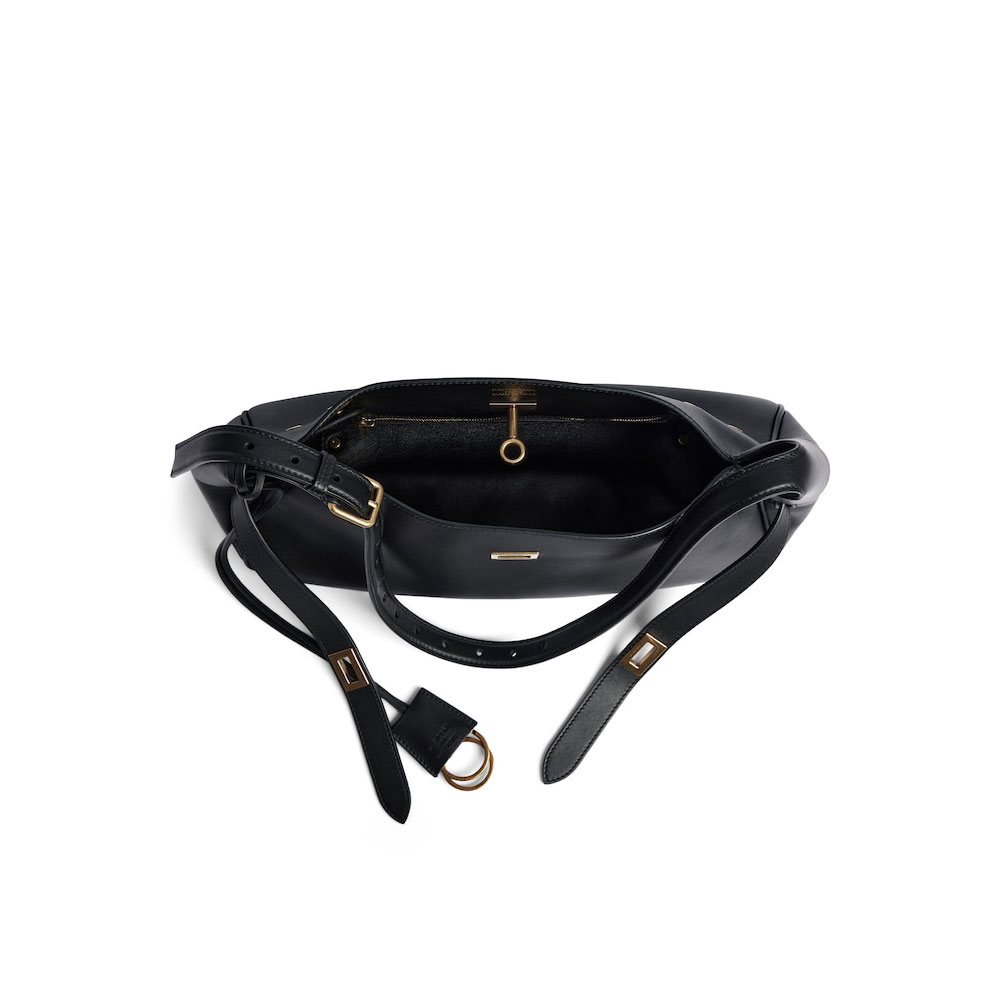 Balenciaga Bel Air Small Shoulder Bag in Black 810680 2ABAV 1000 - Photo-3