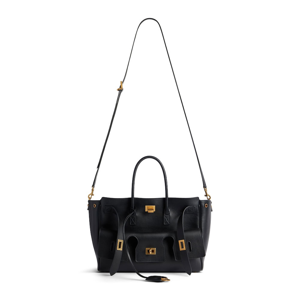 Balenciaga Bel Air Small Carry All Bag in Black 812545 2ABAV 1000 - Photo-3
