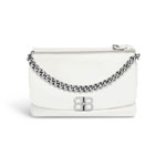 Balenciaga Bb Soft Large Flap Bag in Optic White 748488 2AAIY 9001