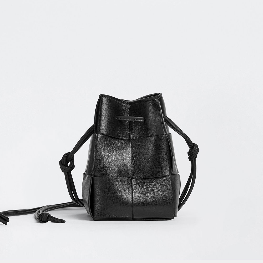 Bottega Veneta Mini Cassette Bucket Bag Black 680217 VCQC 48425
