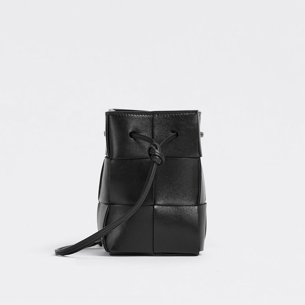 Bottega Veneta Mini Cassette Bucket Bag Black 680217 VCQC 48425 - Photo-2