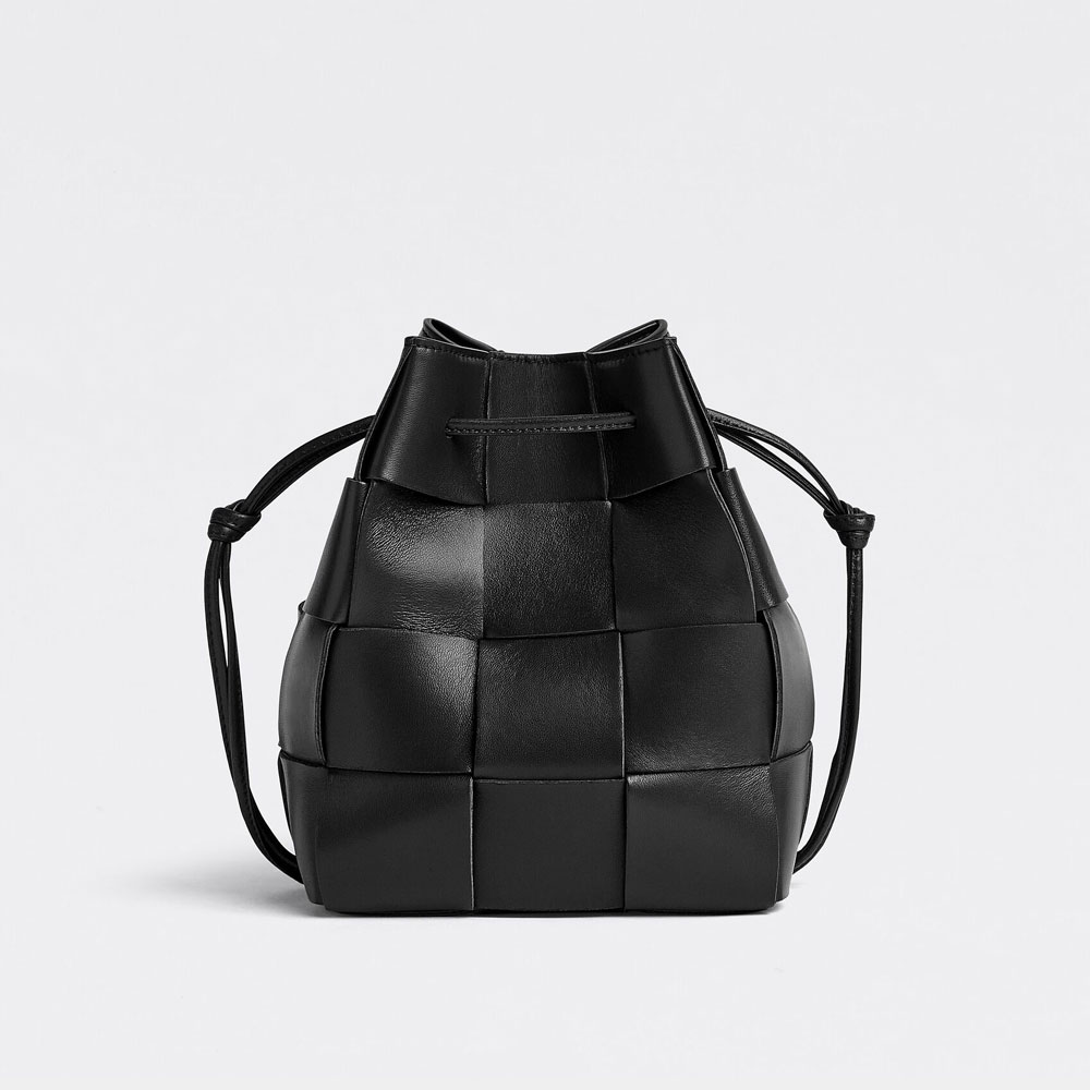 Bottega Veneta Small Cassette Crossbody Bucket Black 680218 VCQC 48425