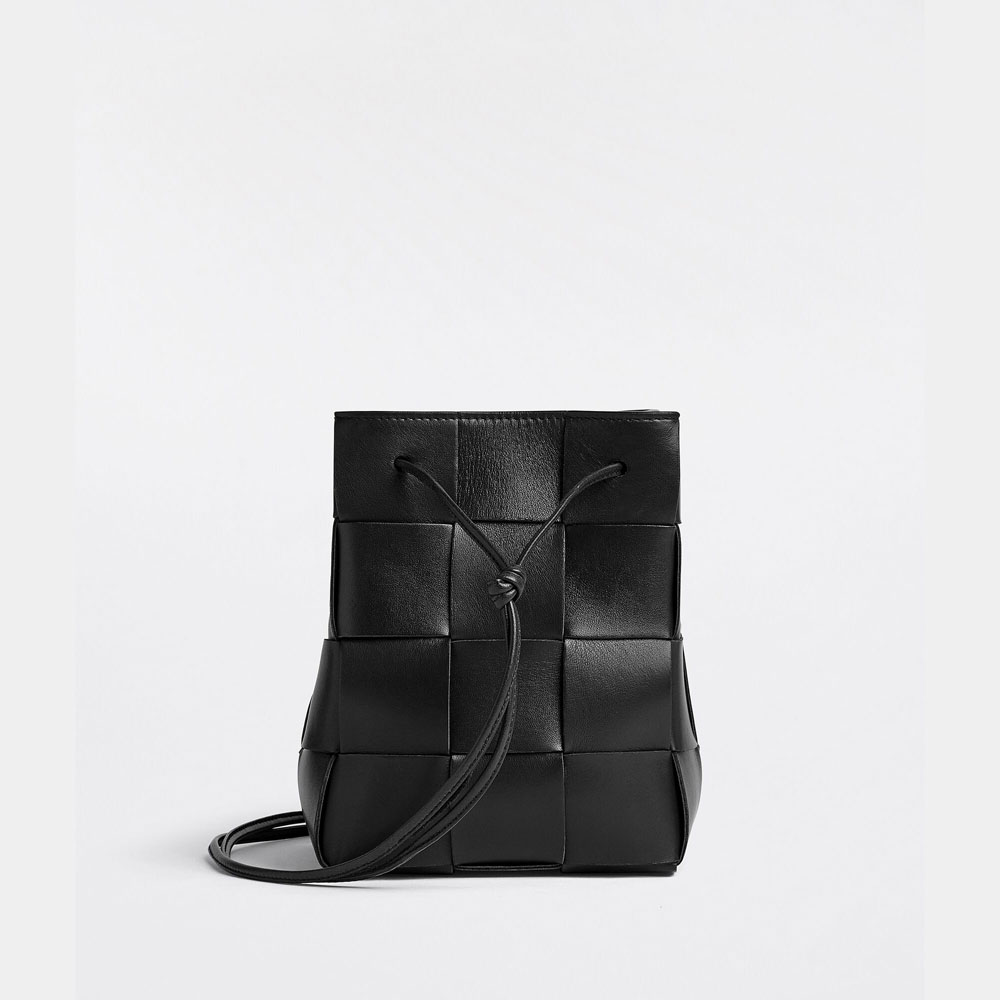 Bottega Veneta Small Cassette Crossbody Bucket Black 680218 VCQC 48425 - Photo-2