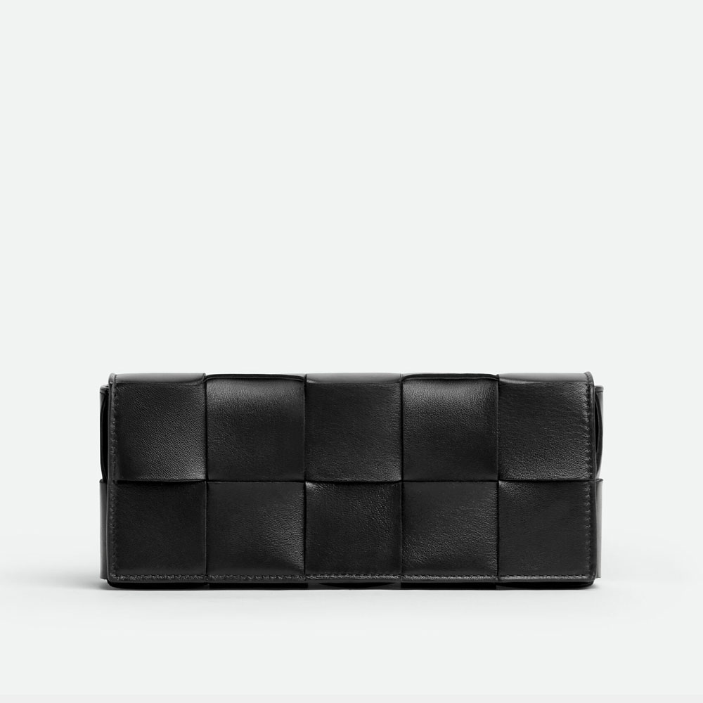 Bottega Veneta Cassette Pouch On Chain Black 741713 VCQC 18425