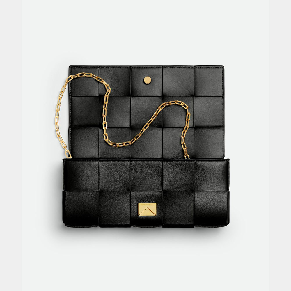 Bottega Veneta Cassette Pouch On Chain Black 741713 VCQC 18425 - Photo-2