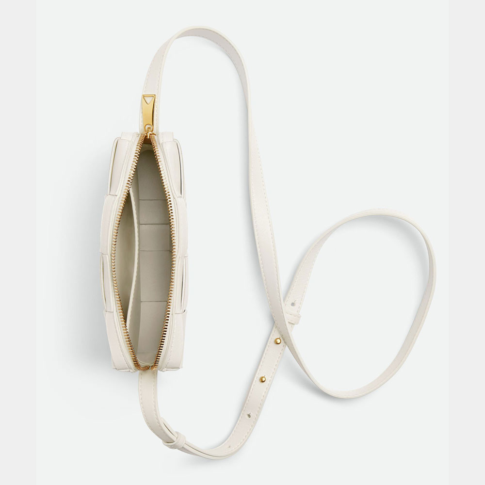 Bottega Veneta Mini Cassette Crossbody Bag White 755031 VCQC 49009 - Photo-3