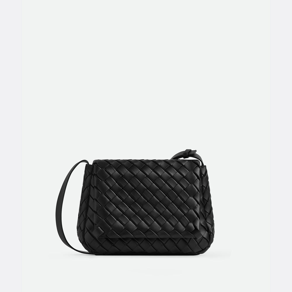Bottega Veneta Small Cobble Messenger in Black 755659 V3BD 18803