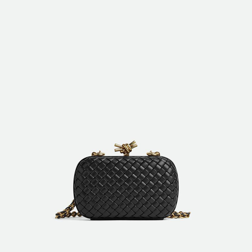 Bottega Veneta Knot Chain in Black 776662 V01D1 1019