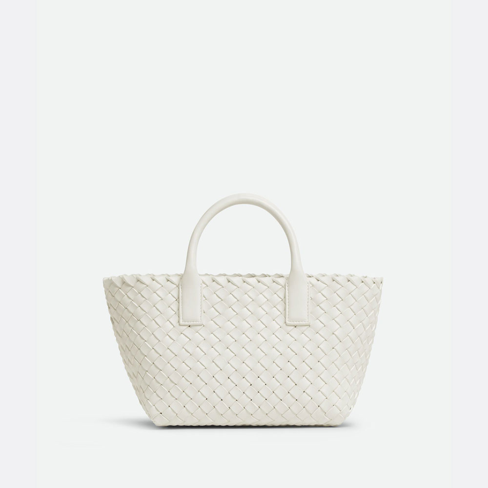 Bottega Veneta Mini Cabat in White Vernis 777608 V3SQ 18583 - Photo-3