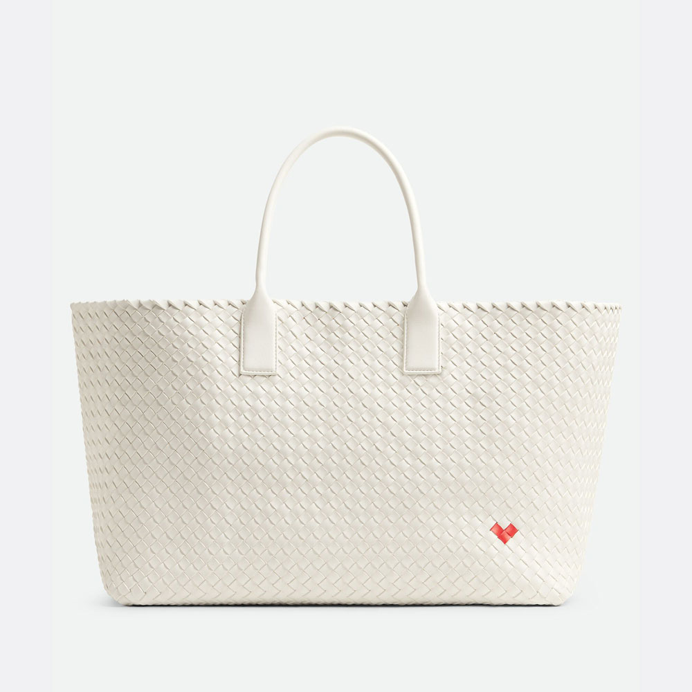 Bottega Veneta Large Cabat in White Vernis 777609 V3SQ 18583