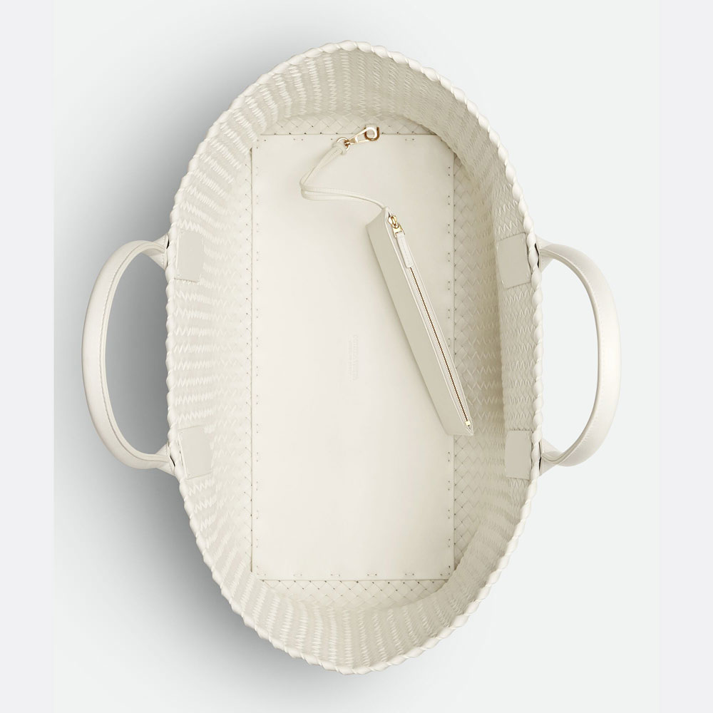 Bottega Veneta Large Cabat in White Vernis 777609 V3SQ 18583 - Photo-3