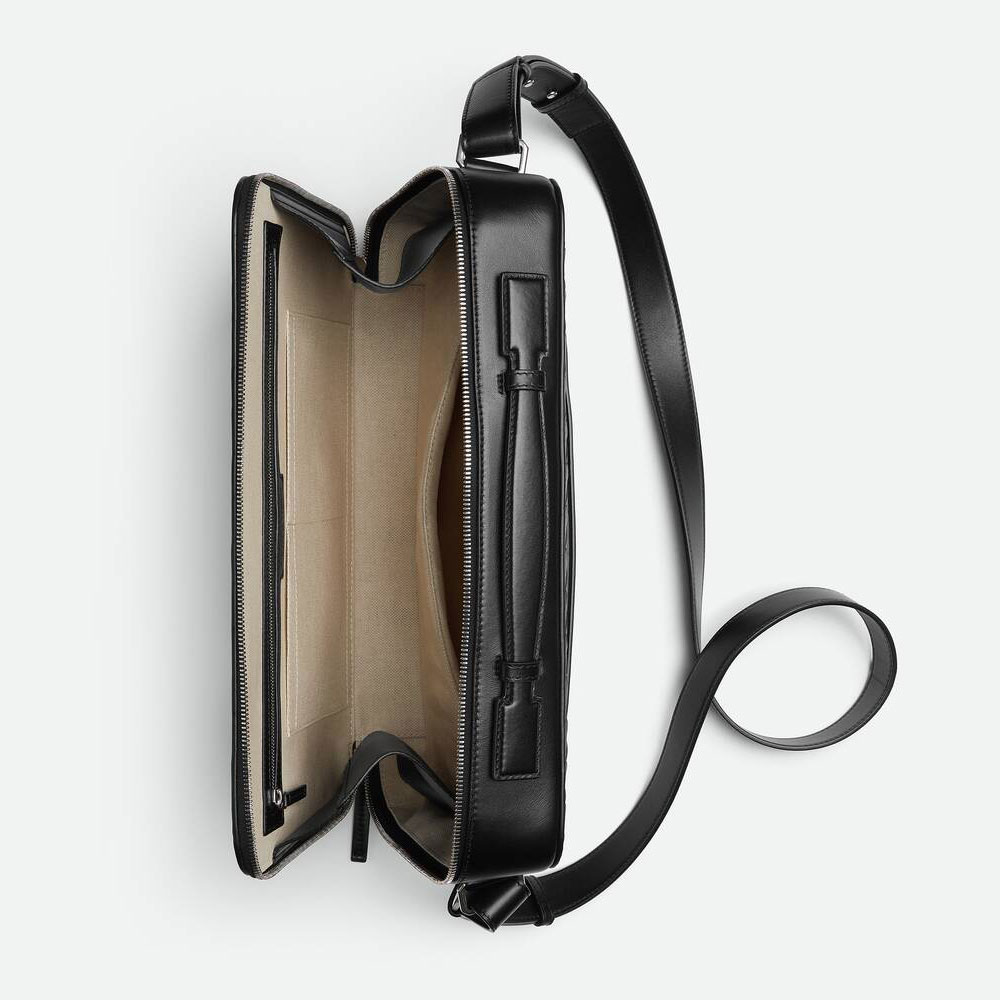 Bottega Veneta Getaway Slim Briefcase in Black 786662 V2HL1 8803 - Photo-2