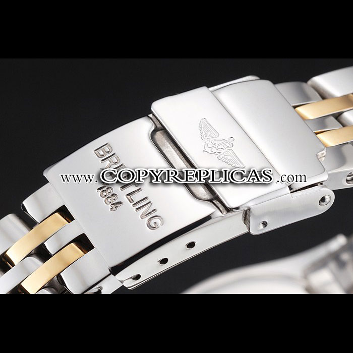 Breitling Colt Lady Pink Dial Diamond Hour Marks Gold Bezel Steel Case Two Tone Bracelet BL5675 - Photo-4