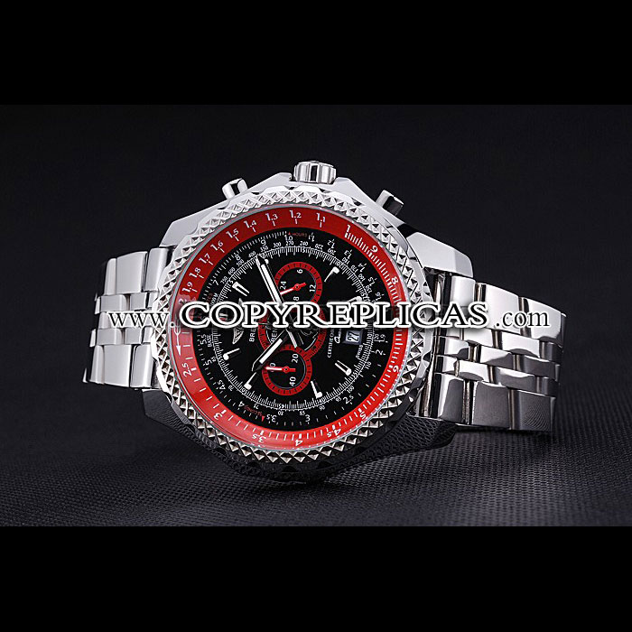 Breilting Bentley Supersports Black Red Dial Stainless Steel Bracelet BL5687 - Photo-3