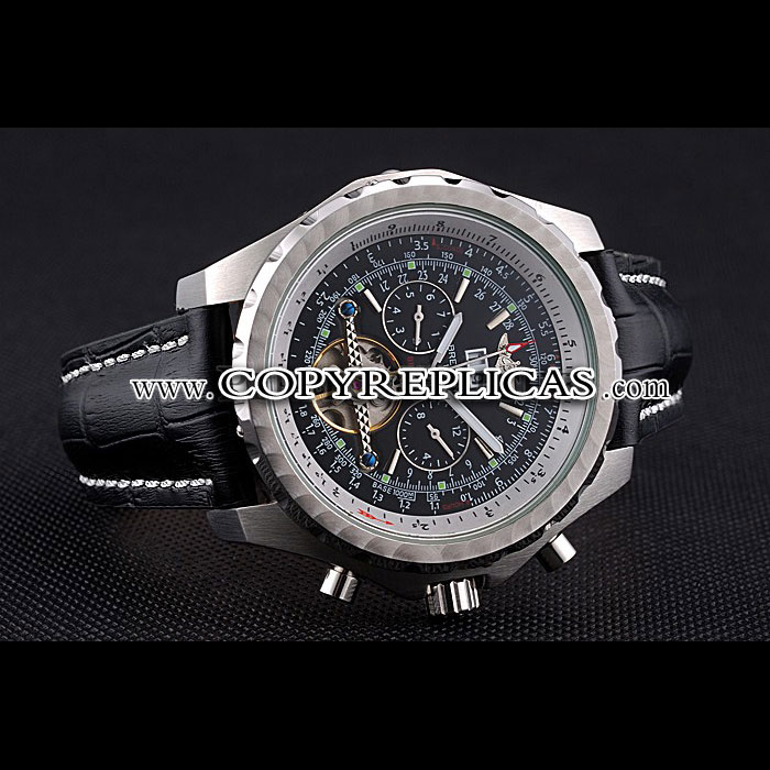 Breitling Bentley Mulliner Tourbillon Black Dial Stainless Steel Case Black Leather Strap BL5718 - Photo-2