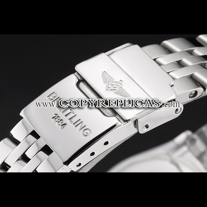 Breitling Chronomat Quartz Light Blue Dial Stainless Steel Case Bracelet BL5736 - Photo-4