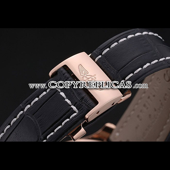 Breitling Navitimer Rosegold Bezek Leather Strap White Dial BL5757 - Photo-4