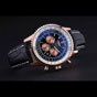Breitling Navitimer 01 Black Dial Rose Gold Case Black Leather Bracelet BL5635 - thumb-2