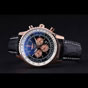 Breitling Navitimer 01 Black Dial Rose Gold Case Black Leather Bracelet BL5635 - thumb-3
