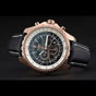 Breitling Bentley Motors Speed Gold Case Black Dial Black Leather Bracelet BL5656 - thumb-2