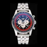 Breitling Certifie Polished Silver Stainless Steel Strap Black Dial Chronograph BL5730