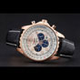 Breitling Navitimer Rosegold Bezek Leather Strap White Dial BL5757 - thumb-3