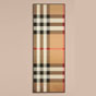Burberry Lightweight Check Silk Scarf Camel 40148341 - thumb-2