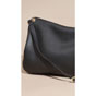 Burberry Grainy Leather and House Check Shoulder Bag Black 40203991 - thumb-2
