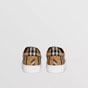 Burberry Vintage Check and Leather Sneakers in Antique Yellow 40737101 - thumb-3