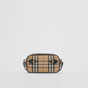 Burberry Mini Vintage Check and Leather Camera Bag 80223451 - thumb-3