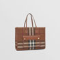 Burberry Medium Knitted Check Freya Tote in Dark Birch Brown 80491361 - thumb-2