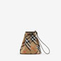 Burberry Check Drawstring Pouch in Sand 80939161 - thumb-3