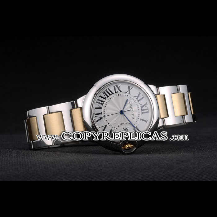 Cartier Ballon Bleu 38mm White Dial Stainless Steel Case Two Tone Gold Bracelet CTR5867 - Photo-2