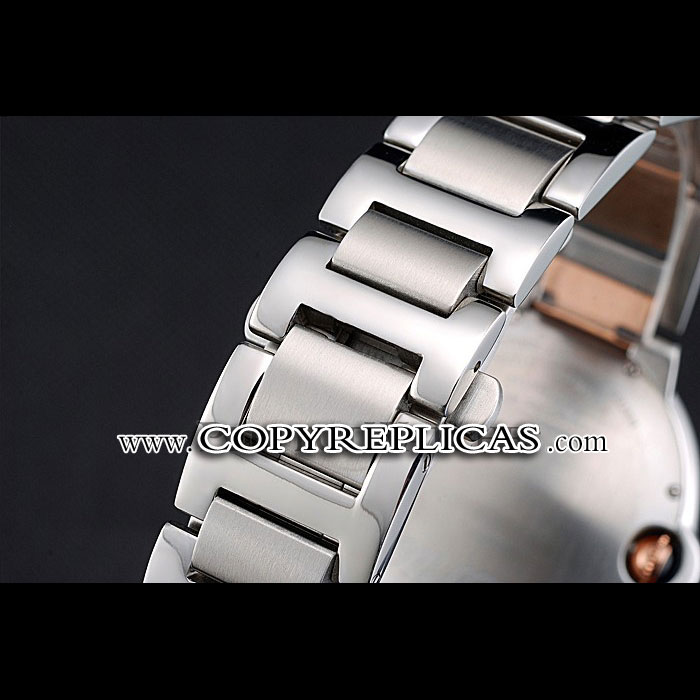 Swiss Cartier Ballon Bleu 42mm Silver Dial Stainless Steel Two Tone Rose Gold Bracelet CTR5893 - Photo-3