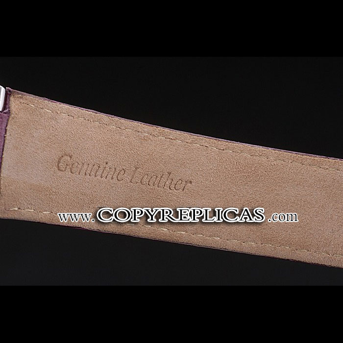 Cartier Ballon Bleu 42mm White Dial Stainless Steel Case Purple Leather Bracelet CTR5894 - Photo-3