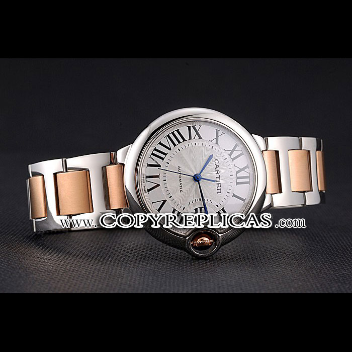 Swiss Cartier Ballon Bleu 36mm Silver Dial Stainless Steel Case Two Tone Gold Bracelet CTR5918 - Photo-2